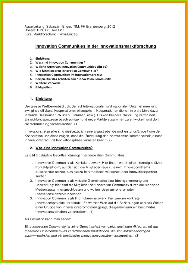 tabellarischer lebenslauf muster 2013 sculer 598839 Handout Aufbau Innovation munities Handout 1 638 Cb 1