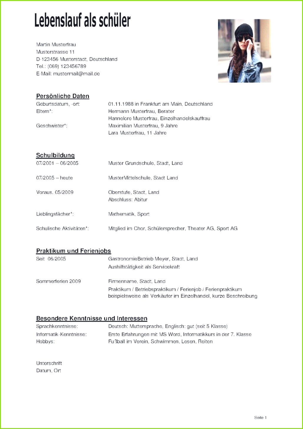 Tabellarischer Lebenslauf Uni Vorlage] 71 images lebenslauf