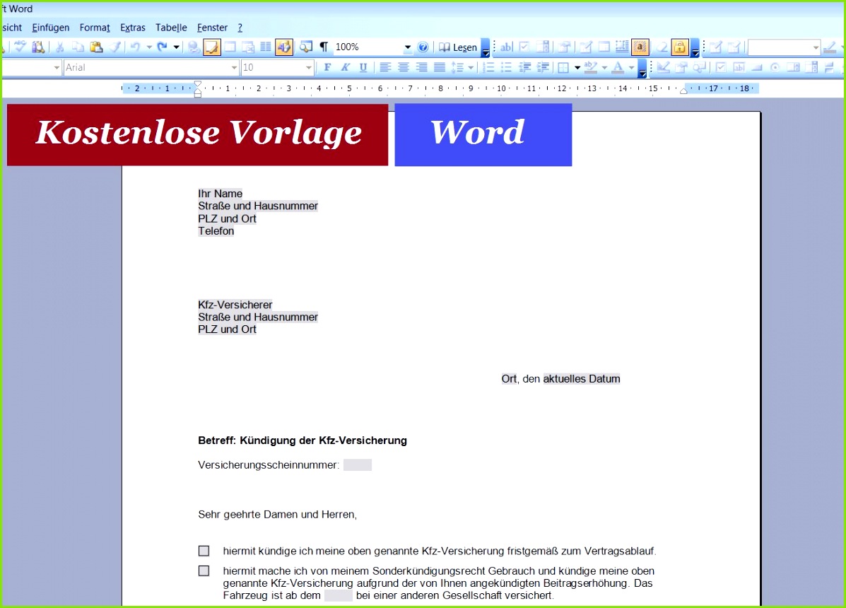 Erfreut Briefvorlage In Word Fotos Bilder für das Lebenslauf