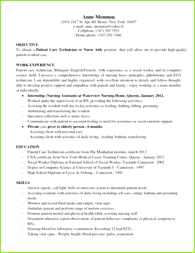 Patient Care Technician Resume Examples 34 Recent Dialysis Technician Resume Techtrontechnologies 24 Download Patient Care