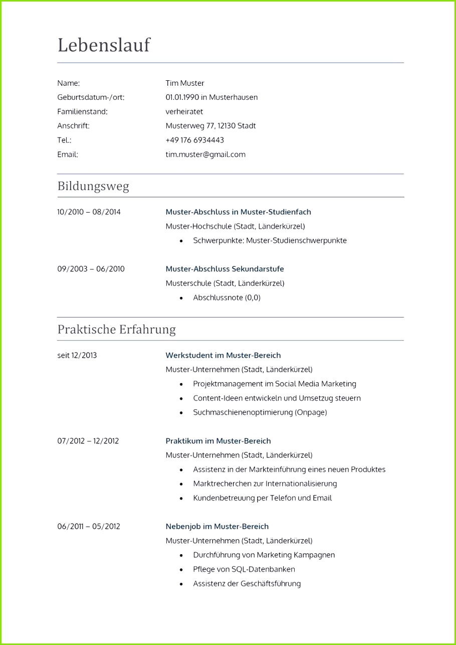 Schön Lebenslauf Beispiele Für Masseur Bilder Entry Level Resume