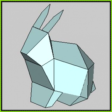 Papercraft Vorlage Card Templates Animal Paper Model Rabbit Free Template Download ercraftsquare
