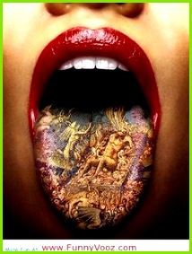 nice Red lips and tongue funny tattoo Haut Tattoo Amazing Tattoos Best 3d
