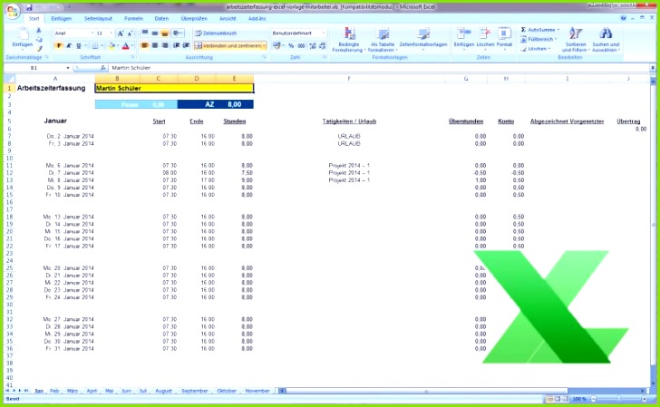 Projektplan Vorlage Excel Schön Arbeitszeiterfassung Excel Vorlage Kostenlos Download Hier
