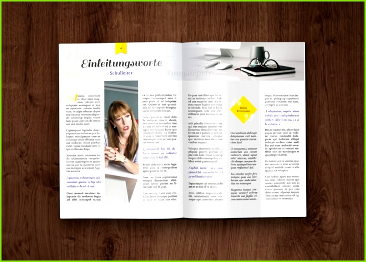 Vorlage für Abizeitung und Schülerzeitung im Hochformat DIN A4