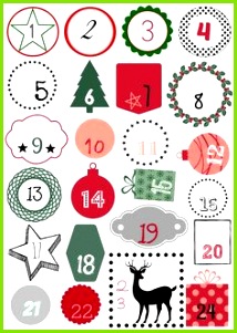 DIY calendario del Adviento Fdefifi n meros descargables Adventskalender Vorlagen Adventskalender Selbst