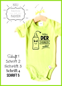 Individuelle Baby Bodys mit Namen