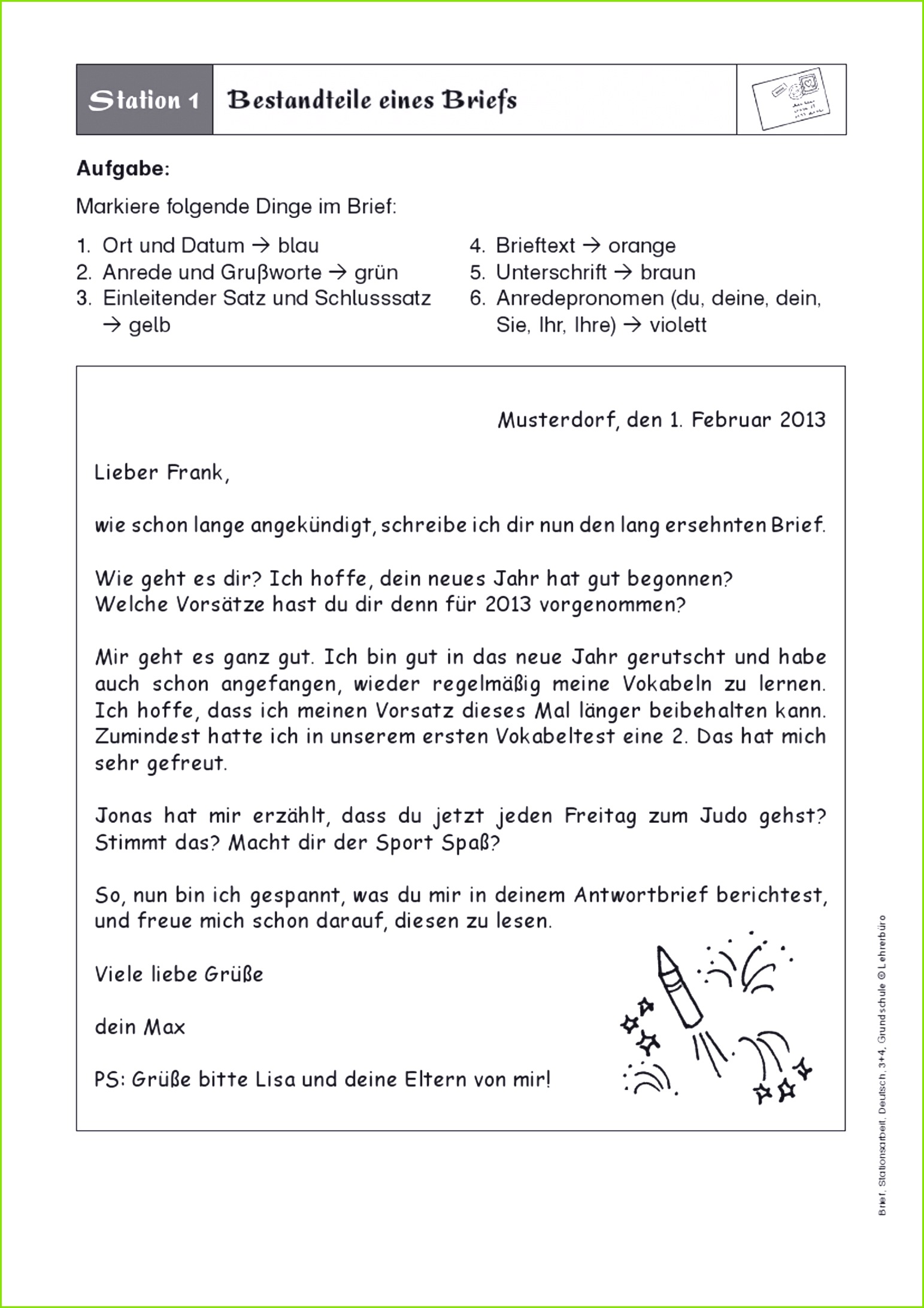 Bildergebnis für brief schreiben 3 klasse Brief Schreiben Deutsch Muster – Vodafone Beschwerde Vorlage