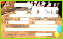Bowling Einladung Vorlage Kostenlos