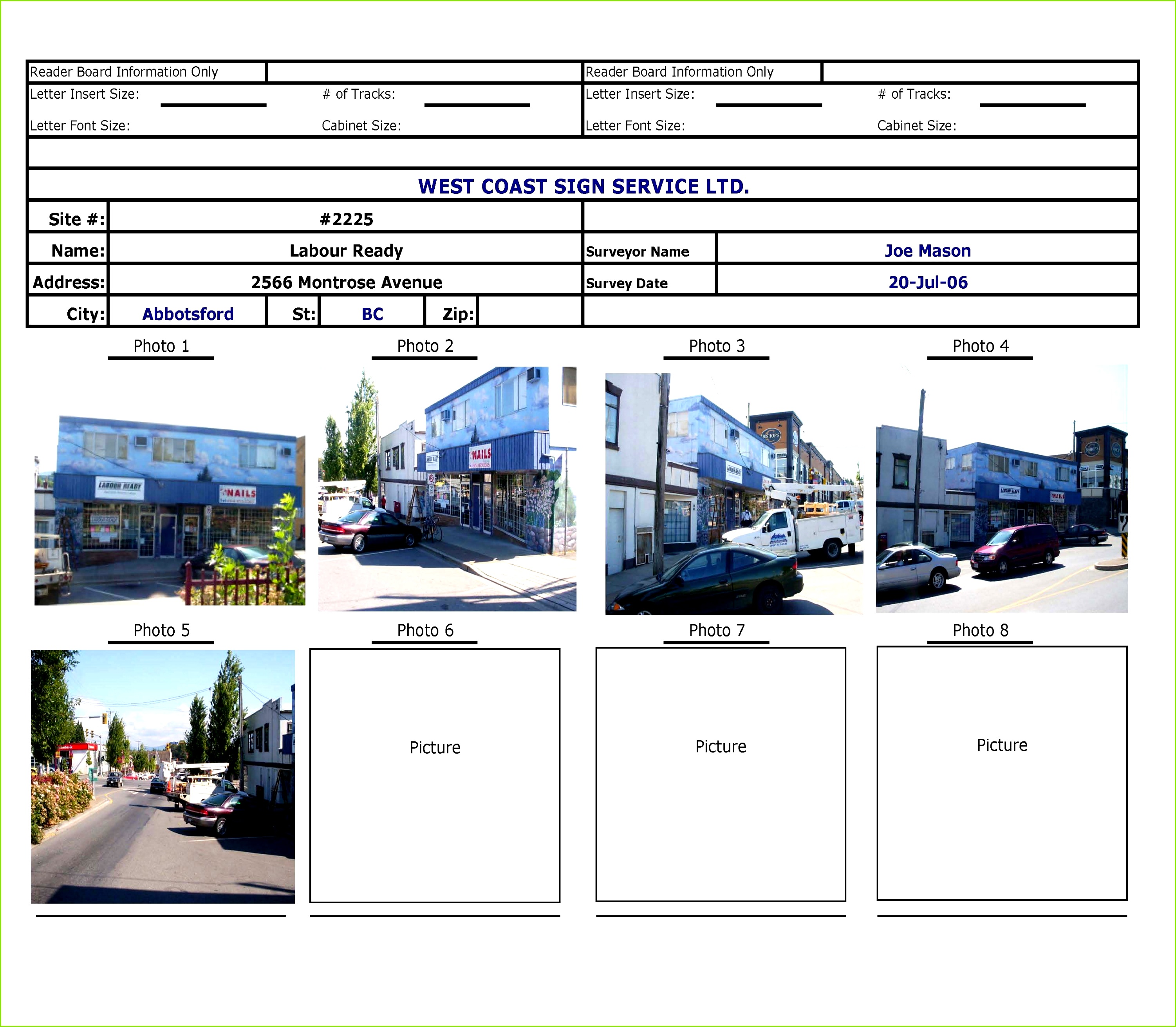 Site Survey Template 26223003 Site Survey Template