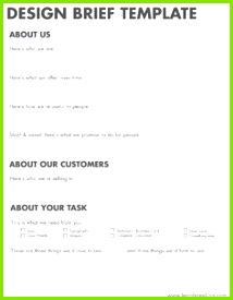 Design Brief Template