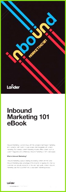 LANDER Inbound Marketing 101 The end of Interruption Marketing Magazine with 37 pages