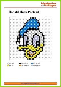 Bügelperlen Vorlagen Donald Duck Perler Bead Pattern Patterns Donald Duck
