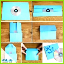 CD Hüllen aus Papier falten Vorlage zum Basteln