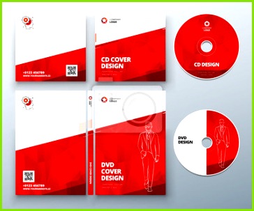 Bild CD Hülle DVD Hülle Design Red Corporate Business Vorlage für CD