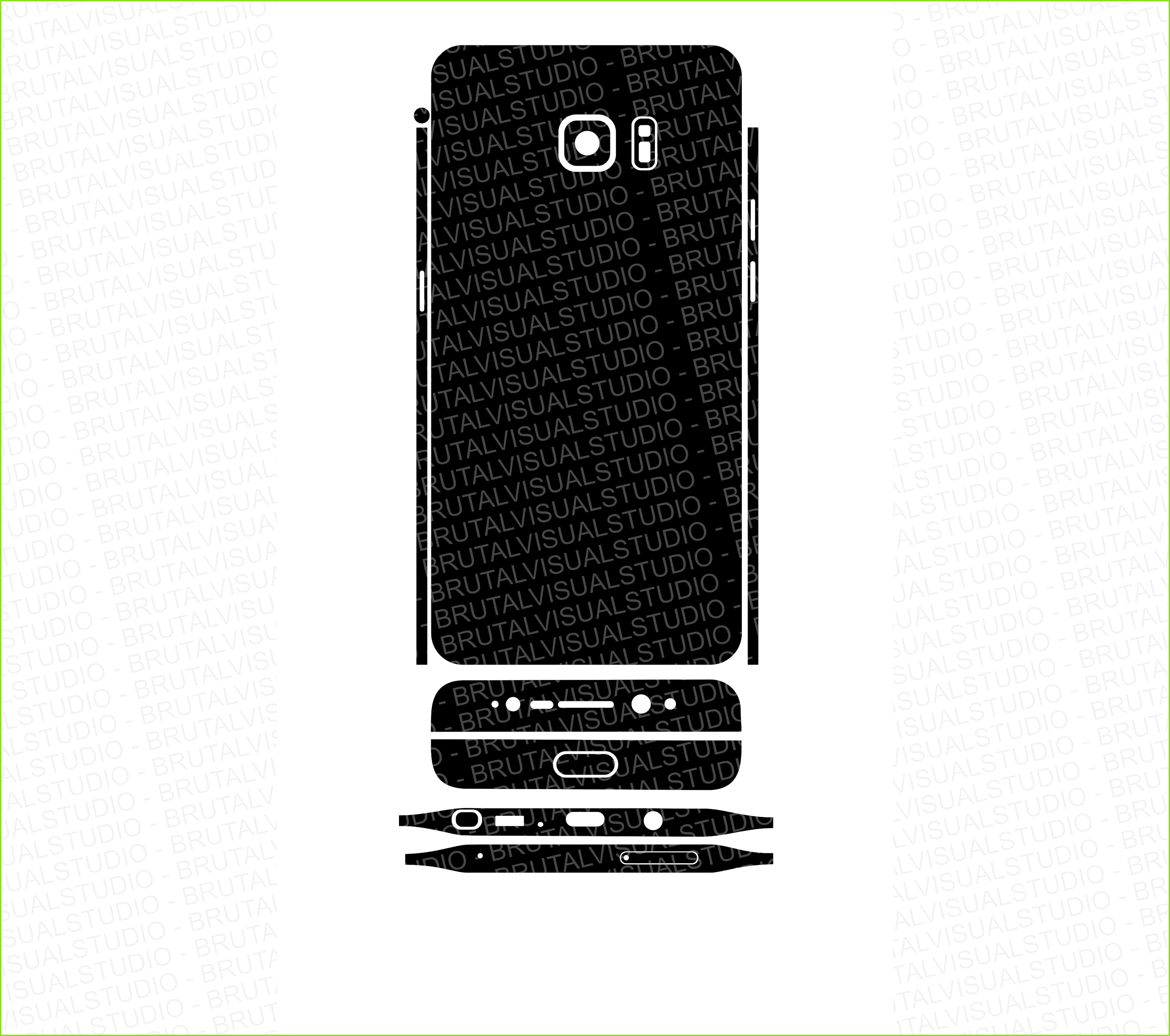 Samsung Galaxy Note 7 Skin Cut File Template Templates for cutting or machining Digital Download Plotter CNC Lasers Svg Cdr Ai