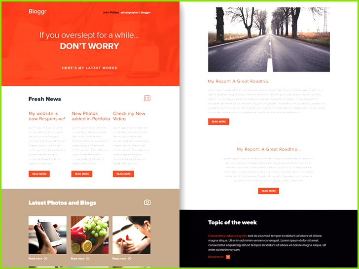 Freebie PSD Sketch Bloggr Responsive Html Email Newsletter themeforest template sketch rocketway