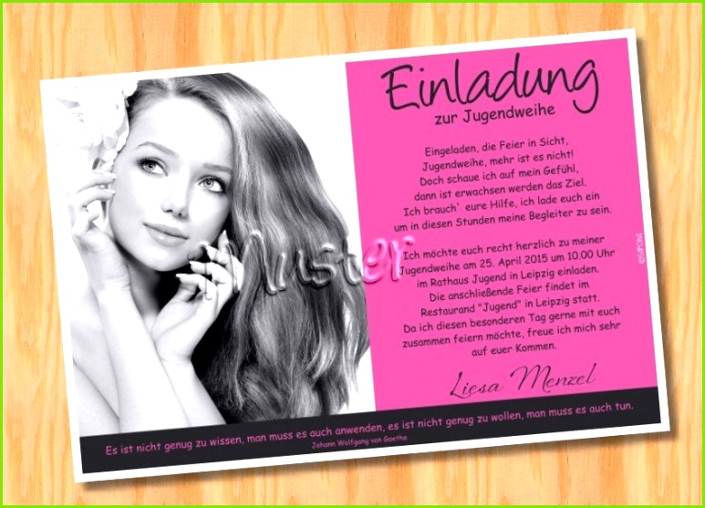 Text Einladung Einladungskarten Jugendweihe Muster 21 Bild Vergrößern Einladung Jugendweihe Text Vorlagen Einladungskarten Coole Einladungskarten 0d
