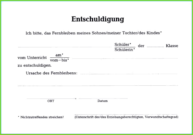Entschuldigung Für Die Schule Vorlage Beispiel Schulentschuldigung Brillanten Entschuldigung Fur Die Schule Vorlage