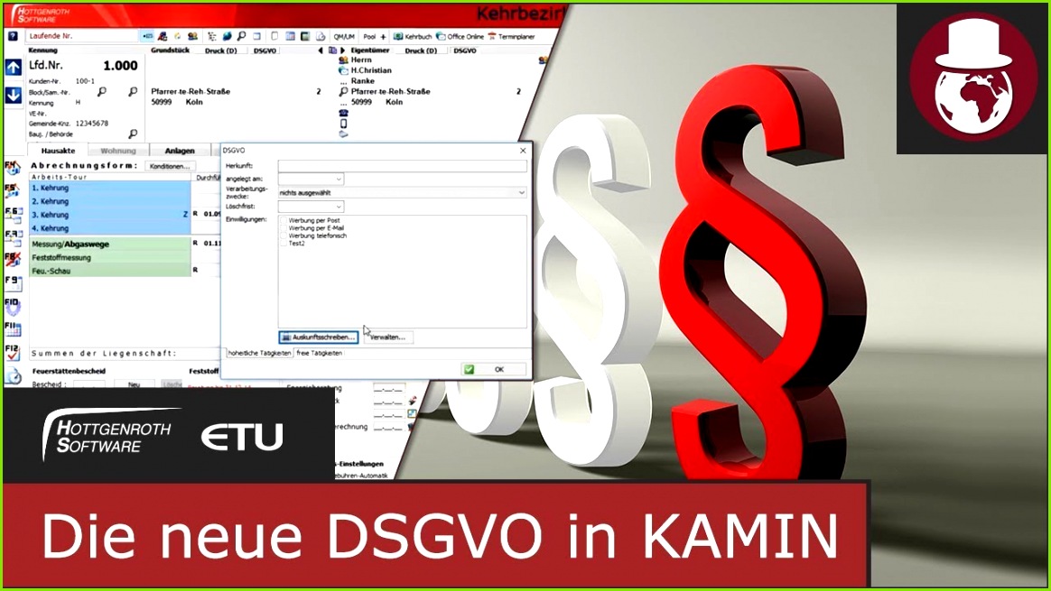 Datenschutz Grundverordnung DSGVO in KAMIN