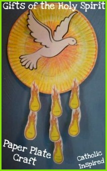 Gifts of the Holy Spirit Paper Plate Craft Spanish too 