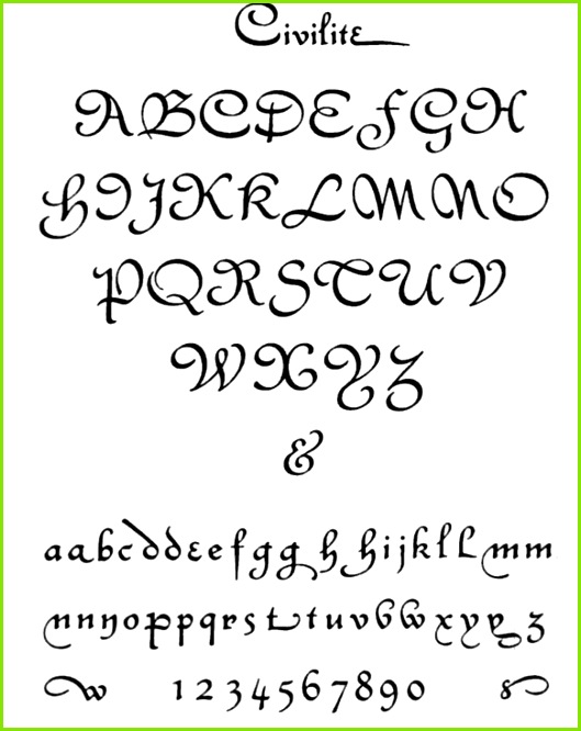 Calligraphy Alphabet Samples