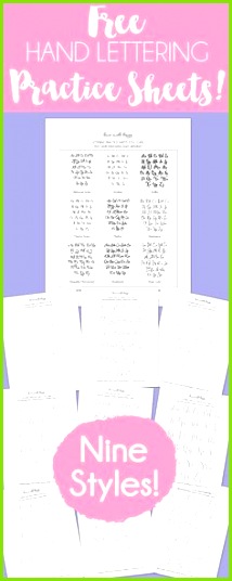 Free Hand Lettering Practice Sheets 9 Styles