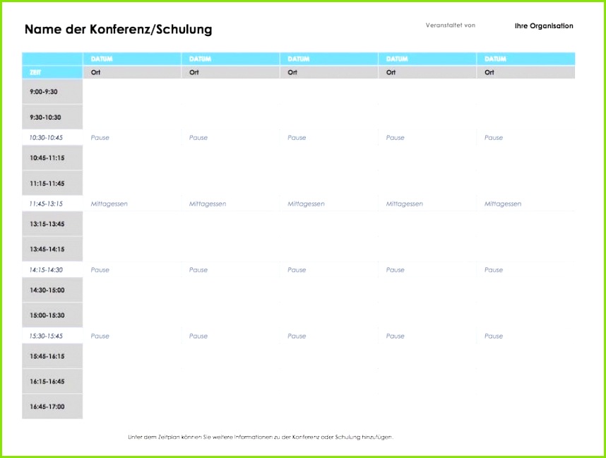 21 zeitplan vorlage word
