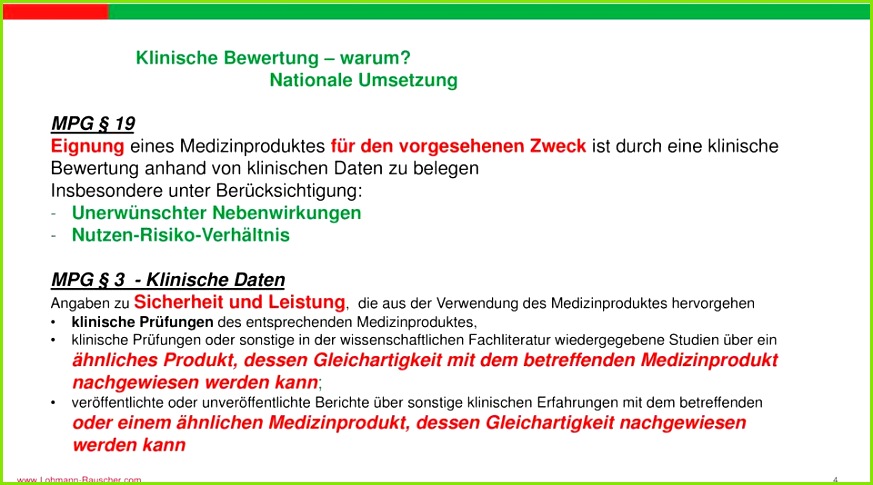Erstellung Auswertung und Bewertung klinischer Daten Rolle der 873485 Unerwünschter Nebenwirkungen Nutzen Risiko Verhältnis MPG 3 Klinische Daten Angaben zu Sicherheit