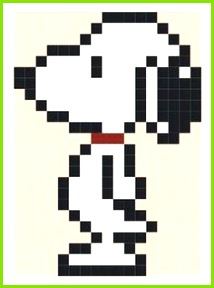 Snoopy free Pixel quilt pattern