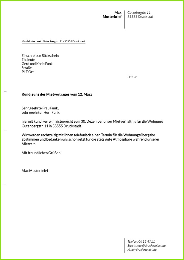 10 mietvertrag vorlage pdf