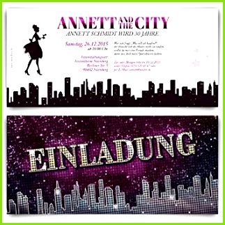 Einladungen zum Geburtstag 30 Stück La s and the City Mädelsabend Einladungskarten