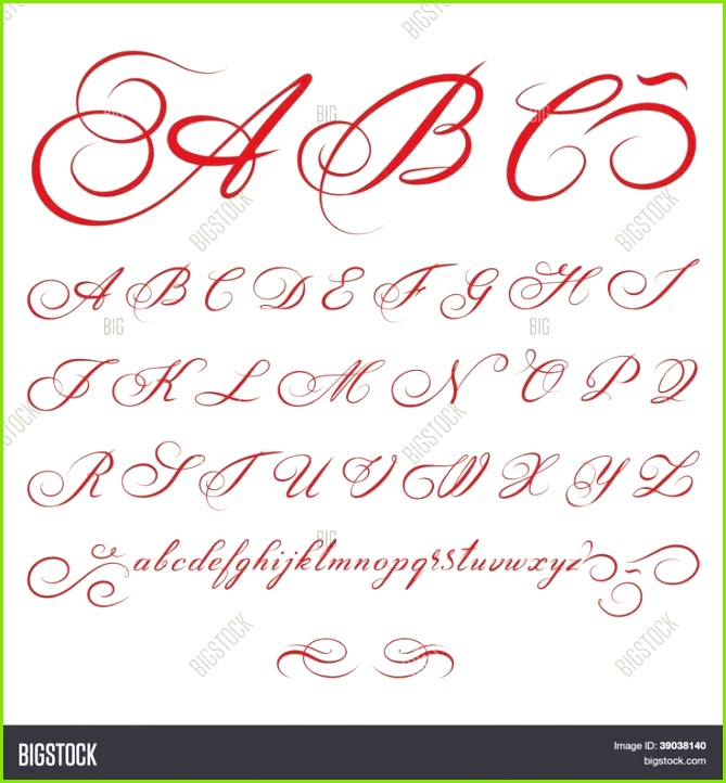 Bildergebnis für kalligraphie alphabet vorlagen