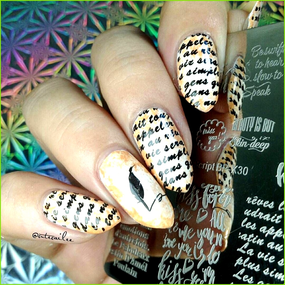 Born Pretty stamping template nail art design review from bornprettystore customer