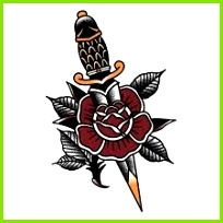 Afbeeldingsresultaat voor traditional tattoo dagger