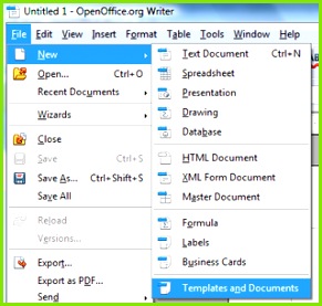 Instead of being able to access it the way you do with Impress you choose File New Templates and Documents to it