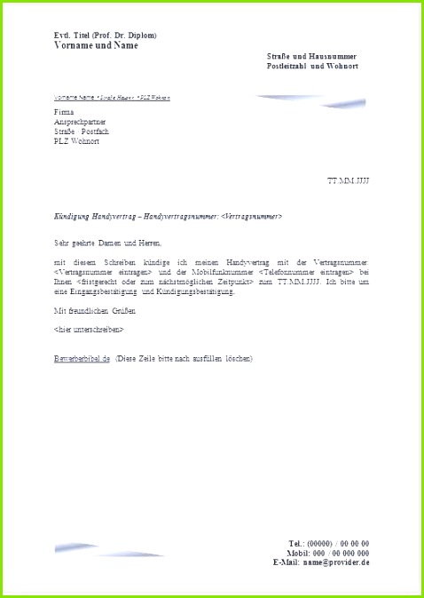 Otelo Kündigung Vorlage Pdf Otelo Kündigung Vorlage