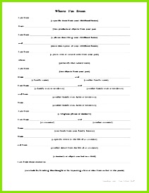 Where I m From poem template PDF at the link Easily editable for younger students