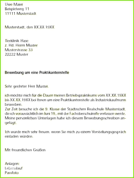 Lebenslauf Praktikum Vorlage Beschreibung 13 Praktikum Anschreiben Vorlage Schüler