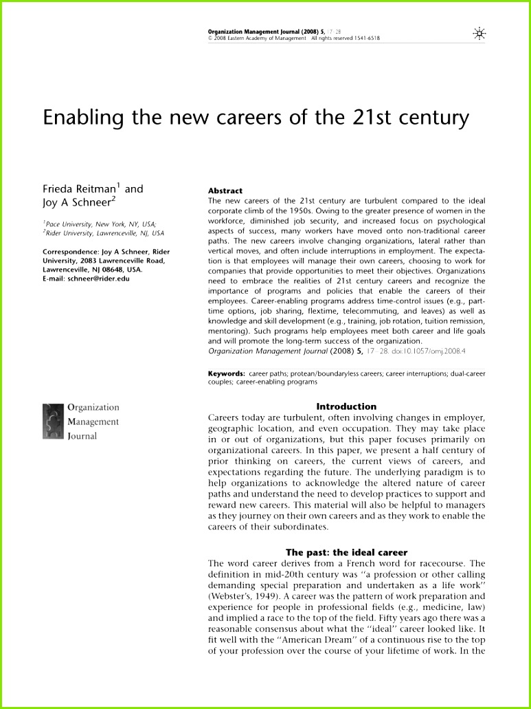 PDF Enabling the new careers of the 21st century
