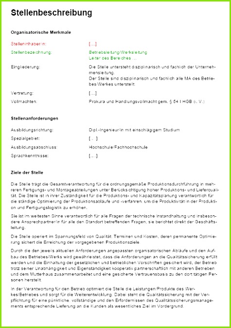 Stellenbeschreibung Teamleiter Vorlage Stellenbeschreibung Muster Kostenlos Machen Stellenbeschreibung