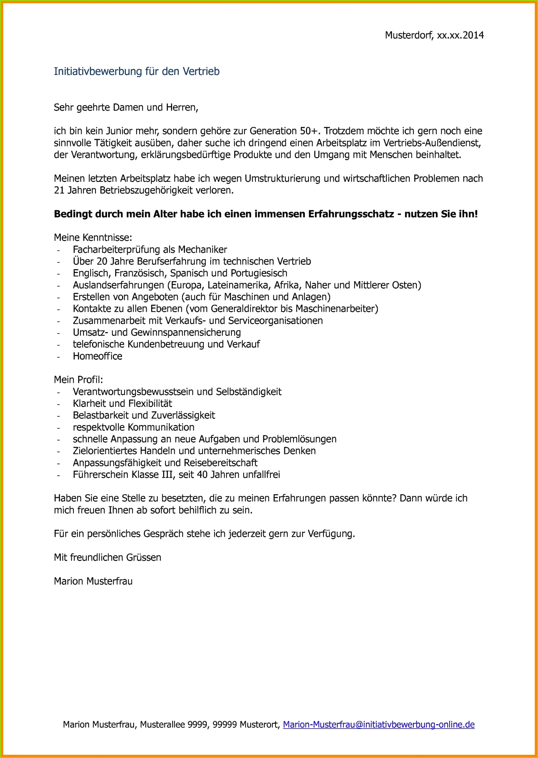 15 bewerbung vertrieb