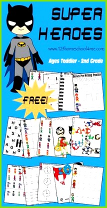FREE Superhero Worksheets