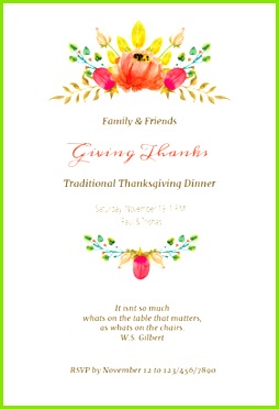 Sweet Swags Free Printable Thanksgiving Invitation Template