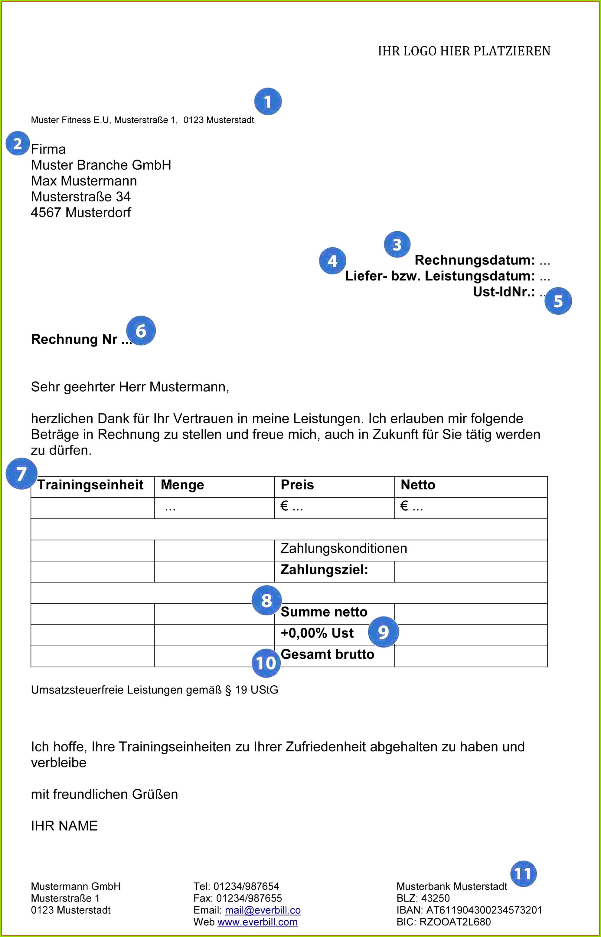 18 Privatrechnung Vorlage Pdf