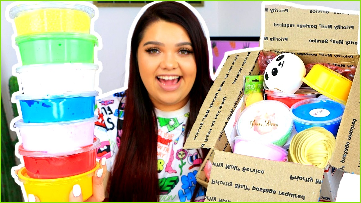 HUGE SLIME PACKAGE REVIEW Famous Etsy Slime Shops GLITTER SLIMES SLIMEEDADDY & MORE