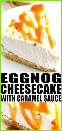 EGGNOG CHEESECAKE RECIPE Quick easy no bake with graham cracker crust and simple ingre nts