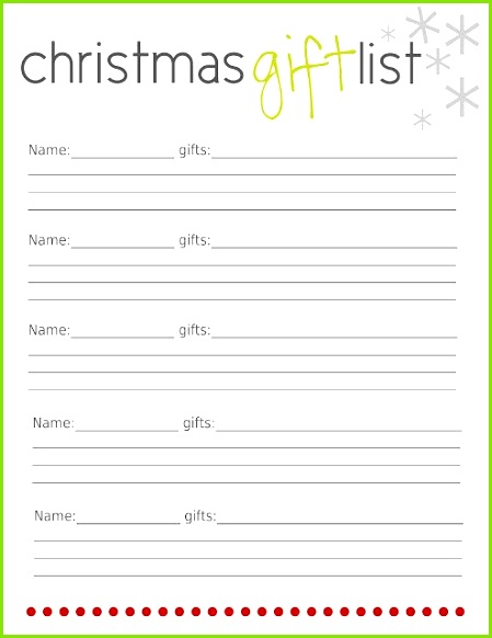 Christmas t list cute simple and what I am using this year to remember what I have gotten for friends family Already printed & some are filled out