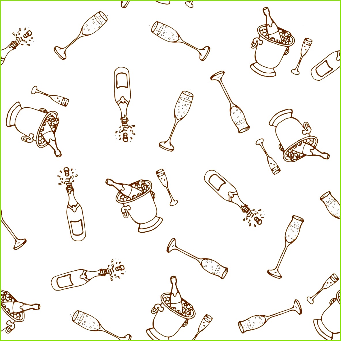 Wein nahtlose Muster Weinherstellungsprodukte im Skizzenstil Hand gezeichnete alkoholische Getränke eingestellt Vector Illustration