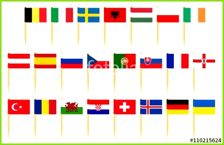 Zahnstocher Fähnchen EM 2016 Vektor